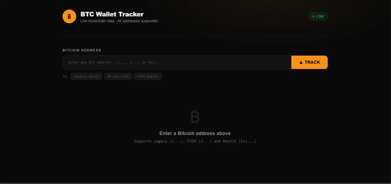Bitcoin Wallet Tracker